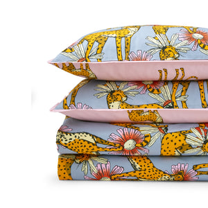 Their Nibs Untamed Cheetah Grey Duvet Set