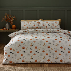 Catherine Lansfield Halloween Highland Cow Natural Duvet Set