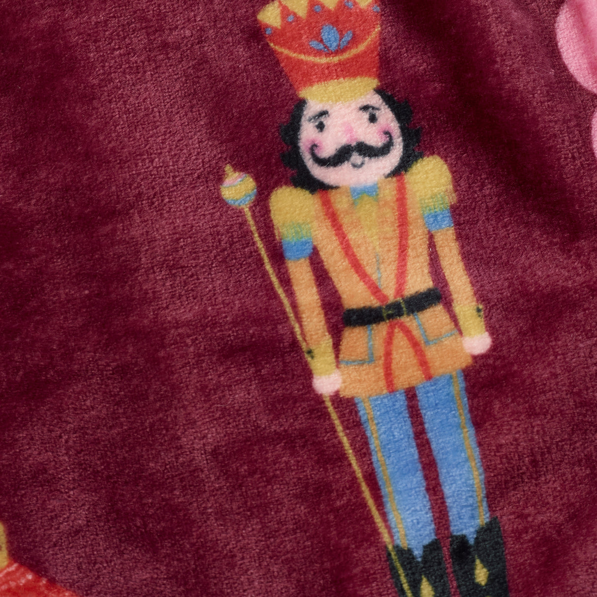 Catherine Lansfield Christmas Nutcracker Plum 130cm x 170cm Throw