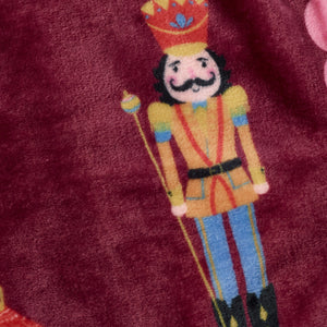 Catherine Lansfield Christmas Nutcracker Plum 130cm x 170cm Throw