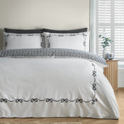 Catherine Lansfield Bow Embroidery Duvet Set