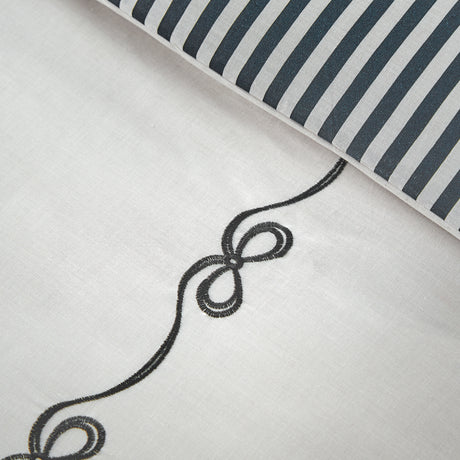 Catherine Lansfield Bow Embroidery Duvet Set