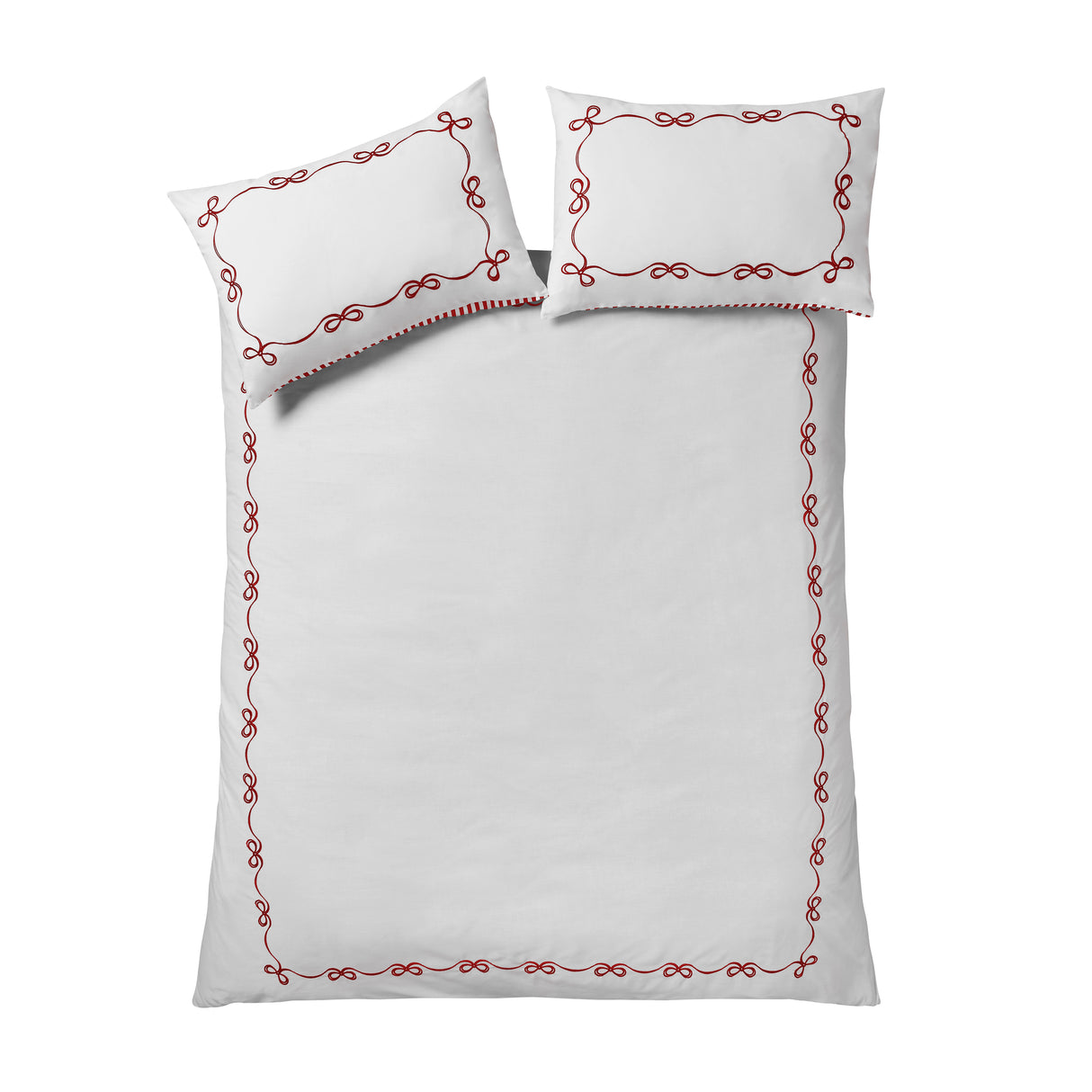 Catherine Lansfield Bow Embroidery Duvet Set