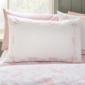 Catherine Lansfield Bow Embroidery Duvet Set