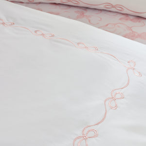 Catherine Lansfield Bow Embroidery Duvet Set