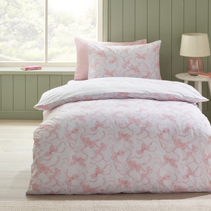 Catherine Lansfield Bow Embroidery Duvet Set