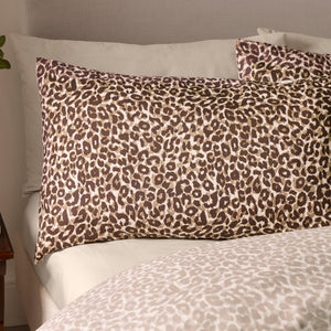 Catherine Lansfield Animal Print Brown Duvet Set