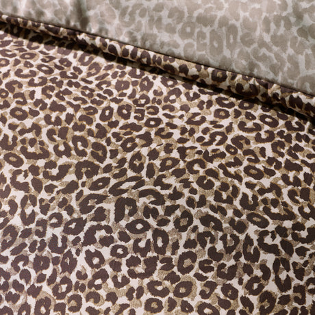 Catherine Lansfield Animal Print Brown Duvet Set