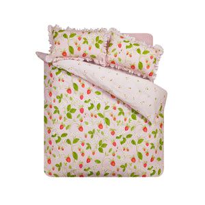 Catherine Lansfield Strawberry Frills Pink Duvet Set