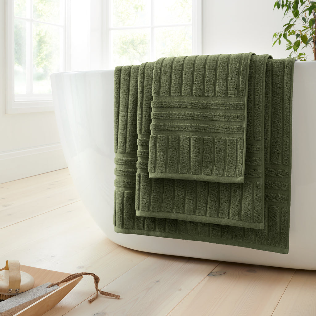 Bianca Hotel 100% Pure Cotton 600gsm Olive Green Towels