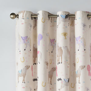 Catherine Lansfield Kids Happy Horses Cream/Pink Duvet Set