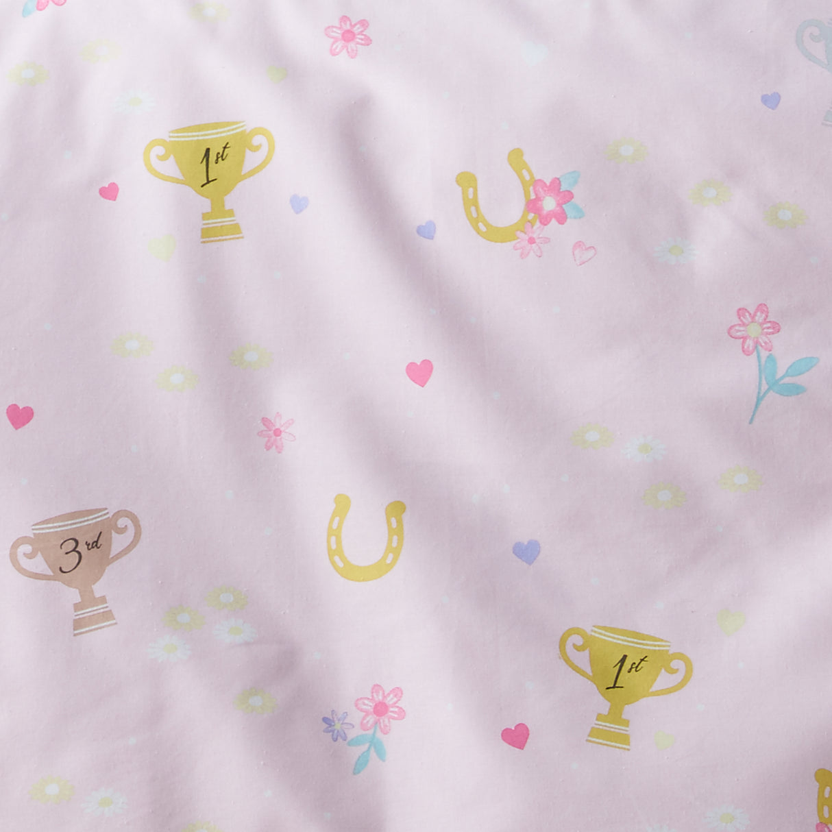 Catherine Lansfield Kids Happy Horses Cream/Pink Duvet Set