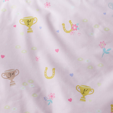 Catherine Lansfield Kids Happy Horses Cream/Pink Duvet Set
