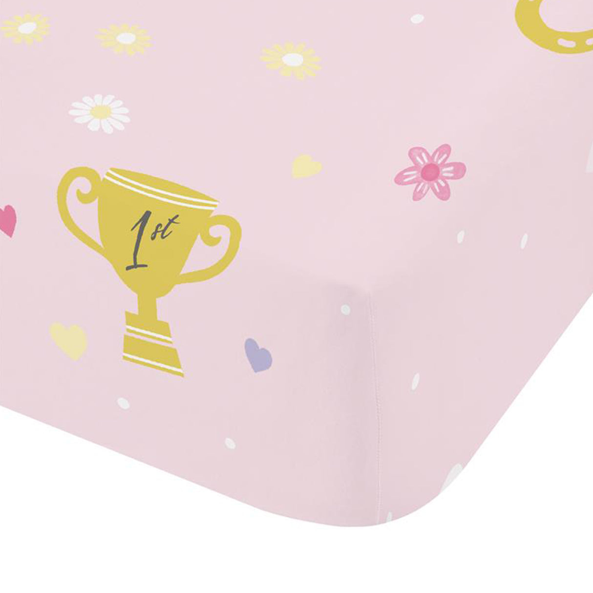 Catherine Lansfield Kids Happy Horses Cream/Pink Duvet Set