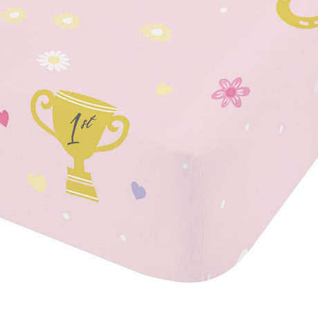Catherine Lansfield Kids Happy Horses Cream/Pink Duvet Set