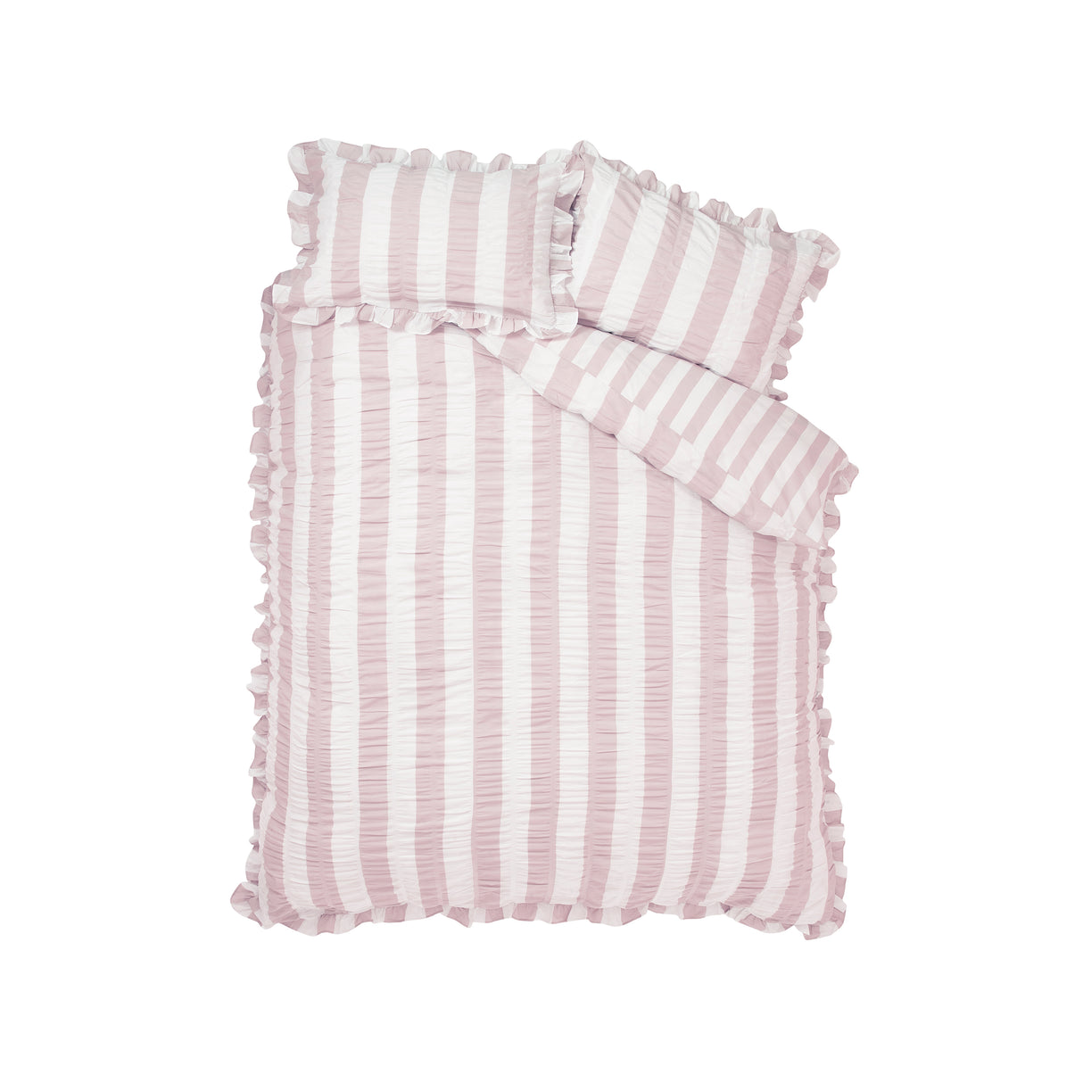 Catherine Lansfield Seersucker Frill Stripe