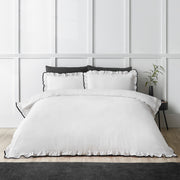 Catherine Lansfield So Soft Mono Frill Duvet Set