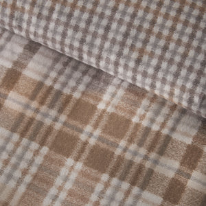 Catherine Lansfield Hamish Check Natural 100% Brushed Cotton Duvet Set