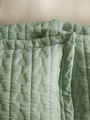 Pineapple Elephant Tamba Jersey Leaf Green Duvet Set
