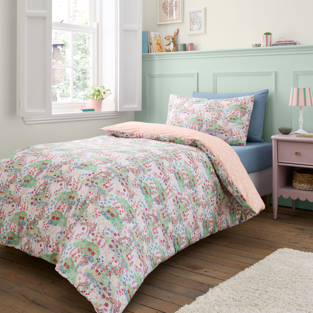 Belle & Boo Meadow Bunnies Blue Duvet Set