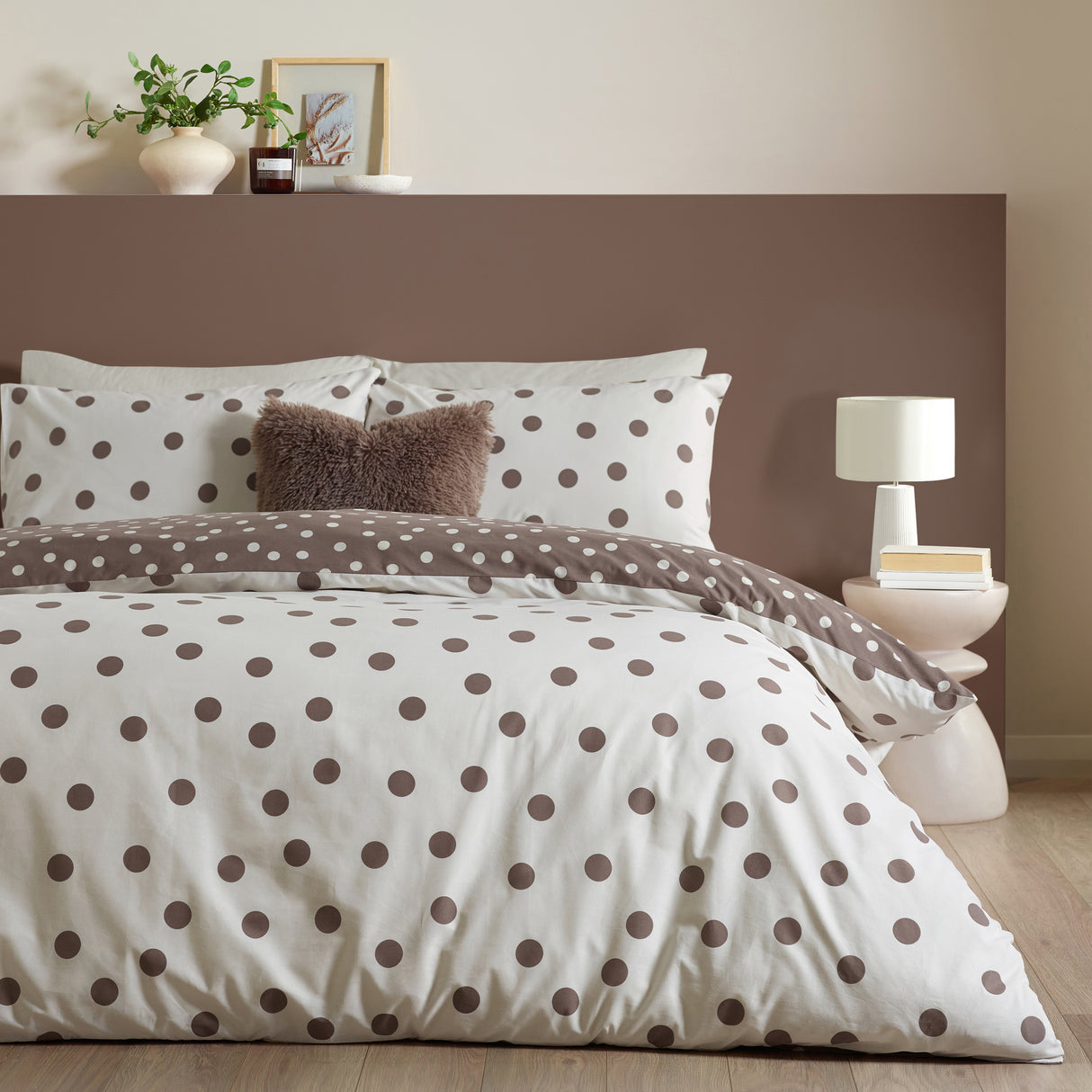 Catherine Lansfield Polka Dot Duvet Set