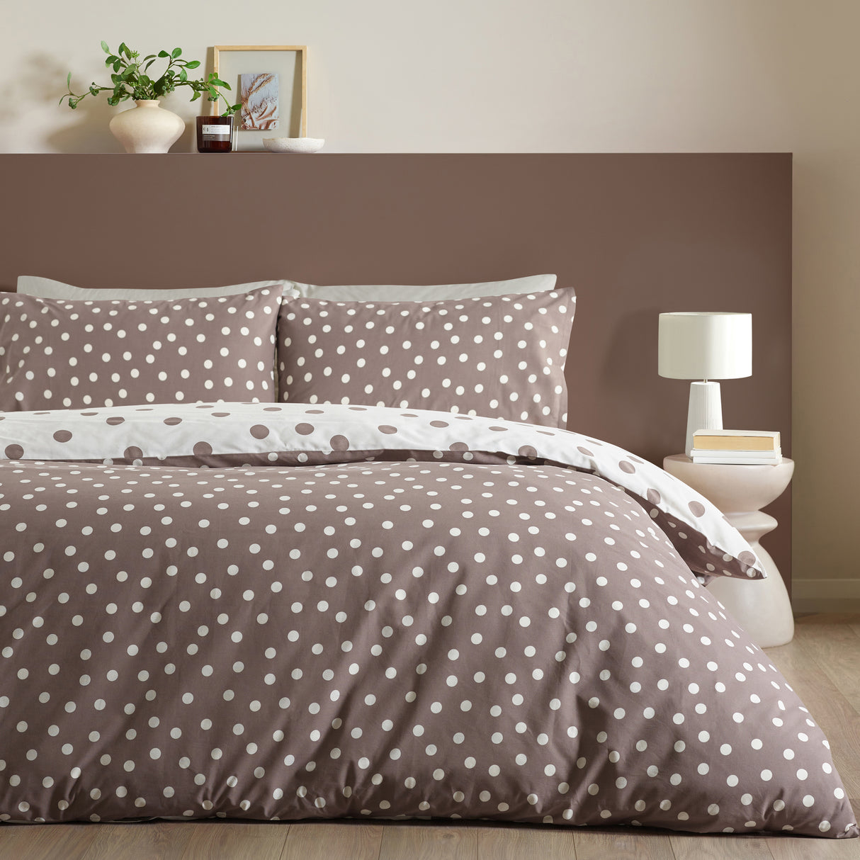 Catherine Lansfield Polka Dot Duvet Set