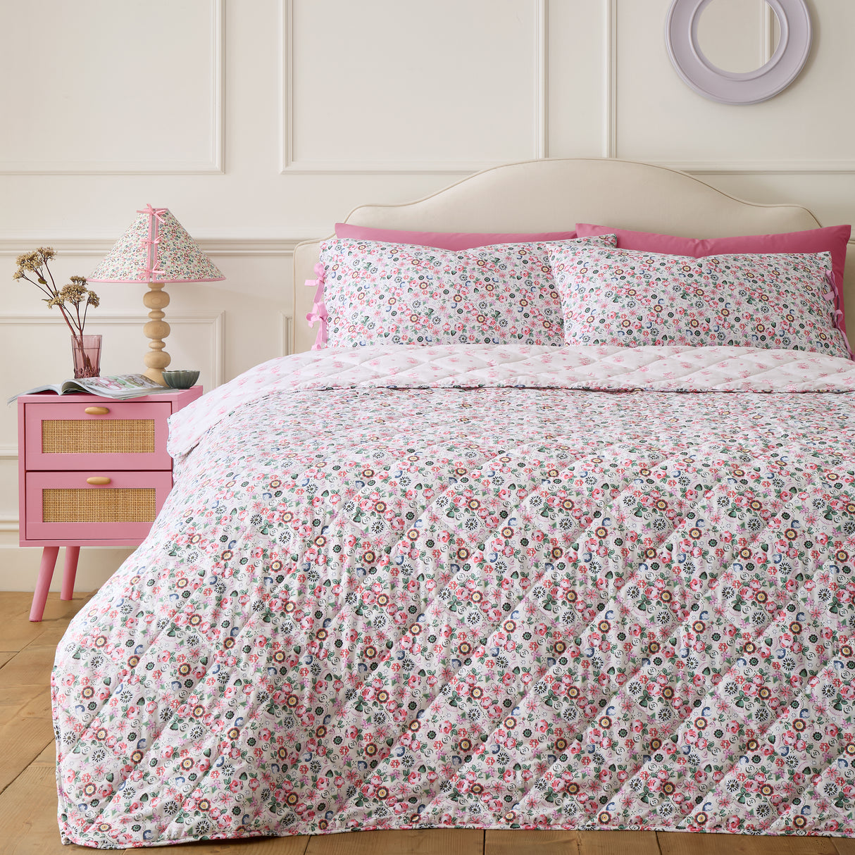 Cath Kidston Pearly Queen Ditsy Pink Duvet Set