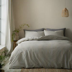 Pineapple Elephant Cotton Rich Woven Stripe Duvet Set