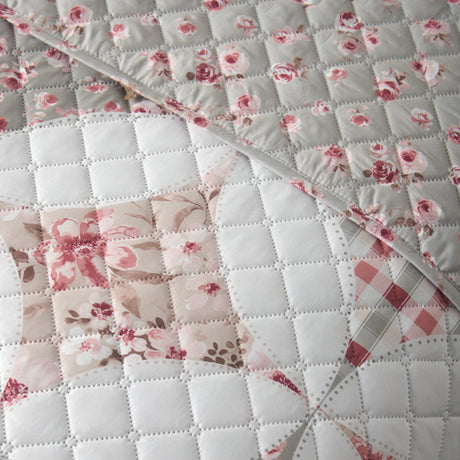 Catherine Lansfield Pinsonic Patchwork Green Duvet Set
