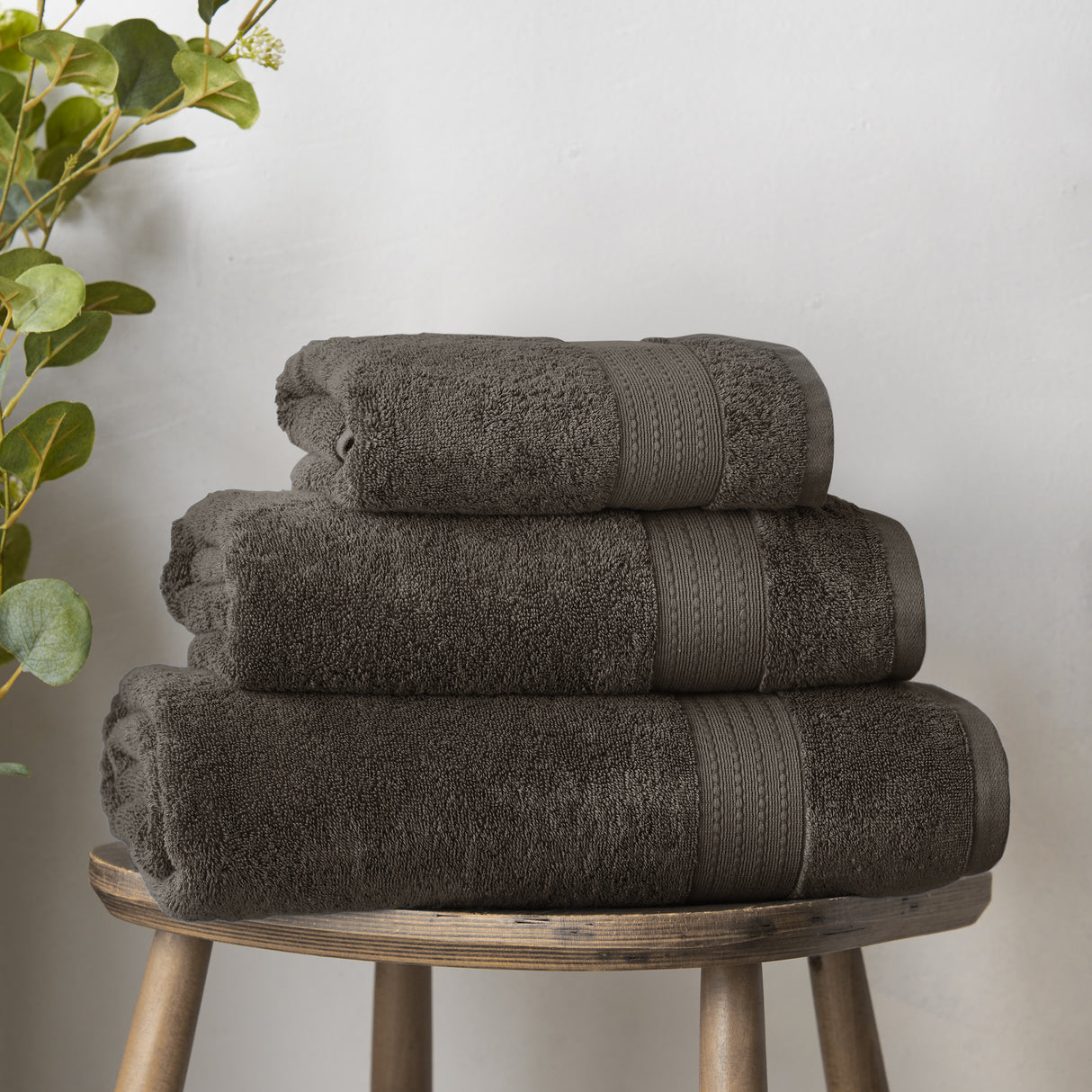 Bianca Supima Cotton 100% Pure Cotton 600gsm Charcoal Towels