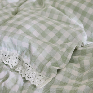 Cath Kidston Painted Gingham Lace Duvet Set