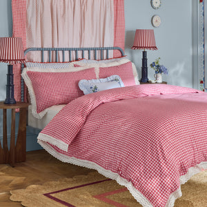 Cath Kidston Painted Gingham Lace Duvet Set