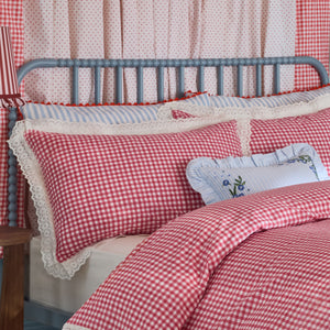 Cath Kidston Painted Gingham Lace Duvet Set