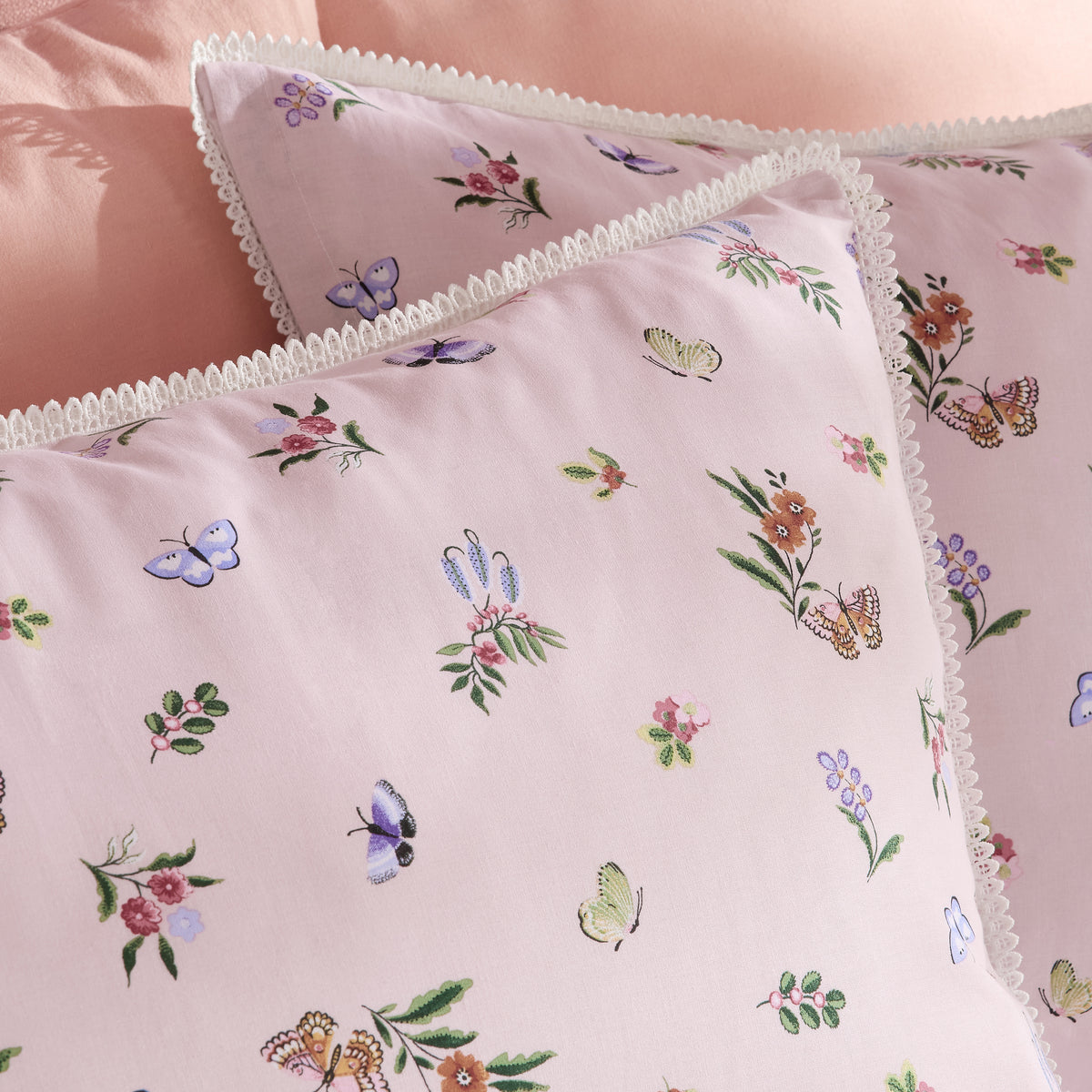 Cath Kidston Flutter Floral Pink Duvet Set