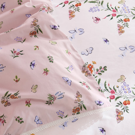 Cath Kidston Flutter Floral Pink Duvet Set