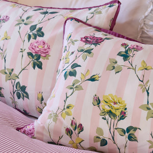 Cath Kidston Climbing Rose Stripe Pink Duvet Set