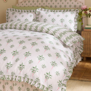 Cath Kidston Cath Crest Floral Green Duvet Set