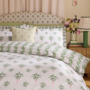 Cath Kidston Cath Crest Floral Green Duvet Set