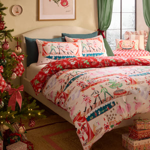 Cath Kidston Christmas Nutcracker Scene Red/Natural Duvet Set