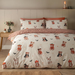 Catherine Lansfield Halloween Scare Bears Cream Duvet Set