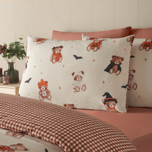 Catherine Lansfield Halloween Scare Bears Cream Duvet Set