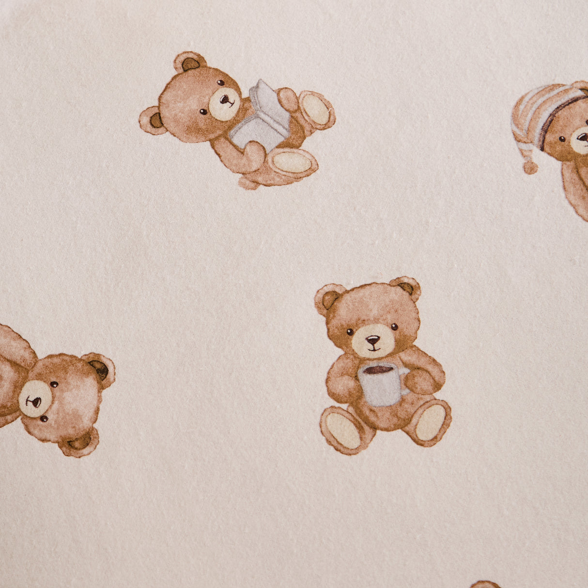 Catherine Lansfield Kids Teddy Bear Cream 100% Brushed Cotton Duvet Set