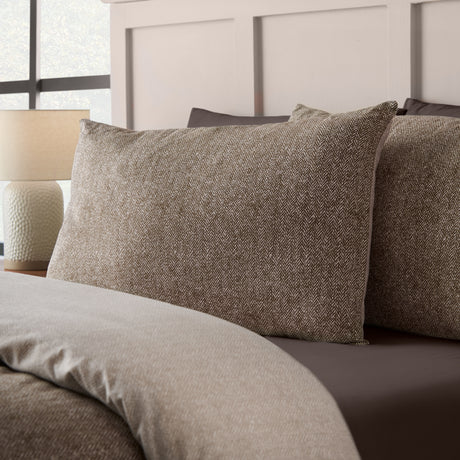 Catherine Lansfield Herringbone 100% Brushed Cotton Duvet Set