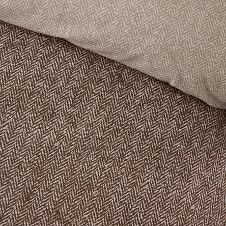 Catherine Lansfield Herringbone 100% Brushed Cotton Duvet Set