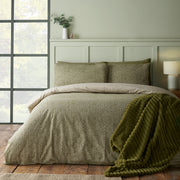 Catherine Lansfield Herringbone 100% Brushed Cotton Duvet Set
