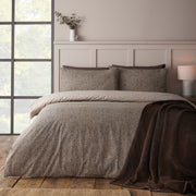 Catherine Lansfield Herringbone 100% Brushed Cotton Duvet Set