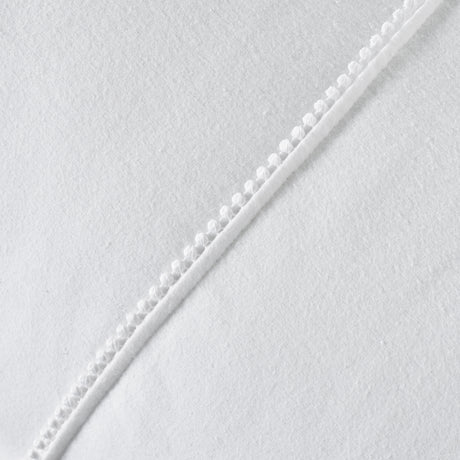 Catherine Lansfield Pom Pom White 100% Brushed Cotton Duvet Set