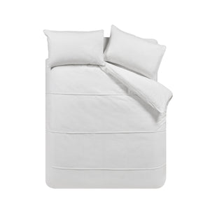 Catherine Lansfield Pom Pom White 100% Brushed Cotton Duvet Set