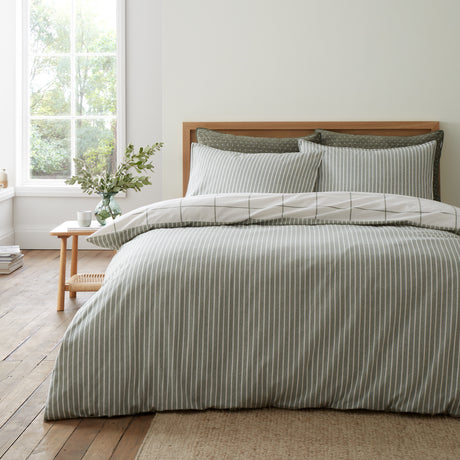Bianca Fine Linens Regal Check 100% Brushed Cotton Duvet Set