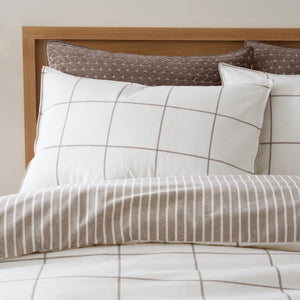 Bianca Fine Linens Regal Check 100% Brushed Cotton Duvet Set
